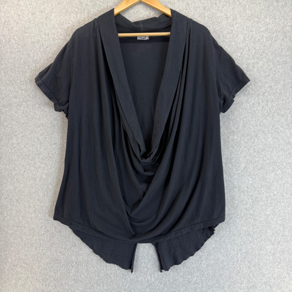 Color Me Cotton Drape Neck Top Short‎ Sleeve Casual Tee Shirt Womens Size XL